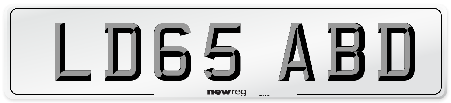 LD65 ABD Number Plate from New Reg